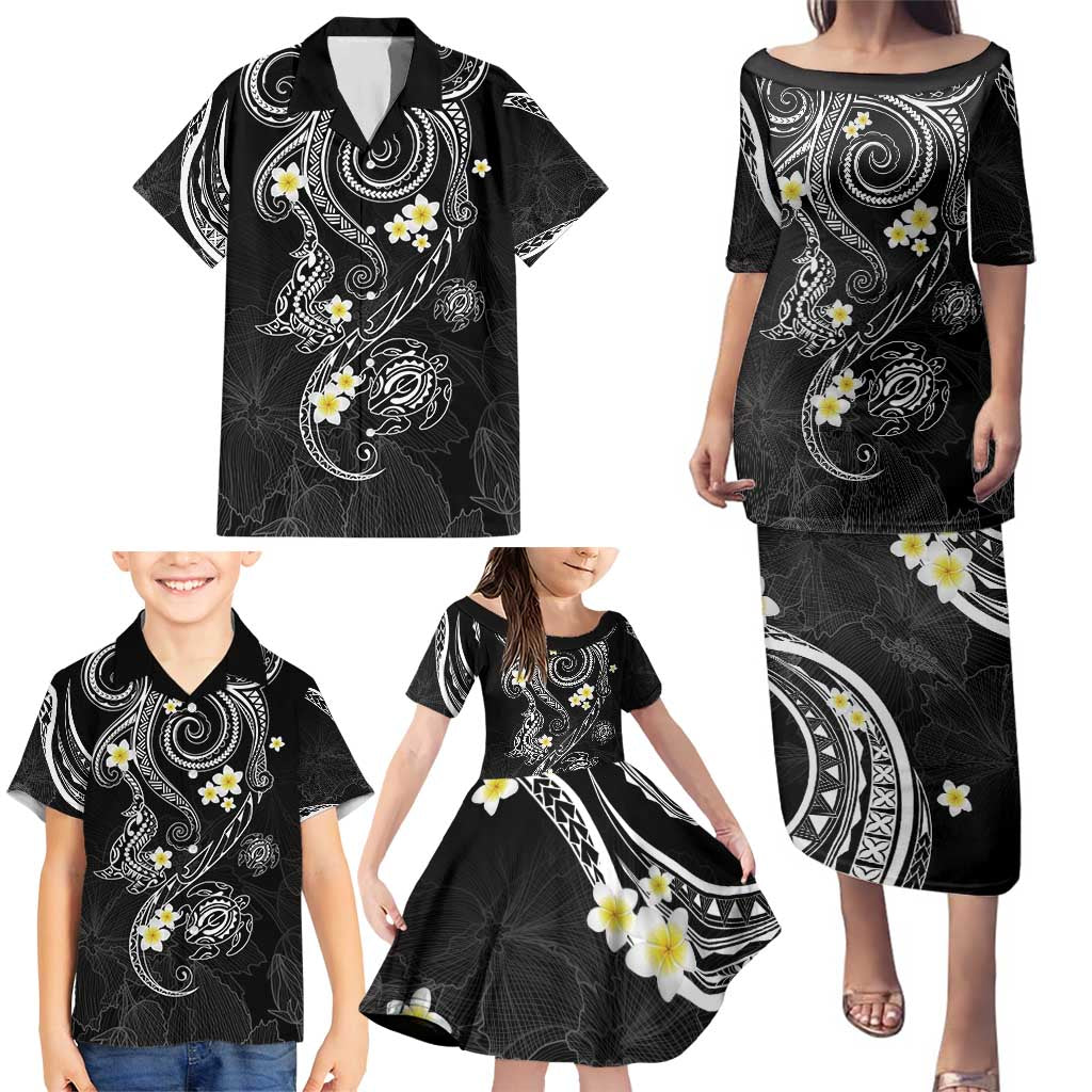 Polynesia Tribal Family Matching Puletasi and Hawaiian Shirt Tentacles Plumeria LT7 - Polynesian Pride