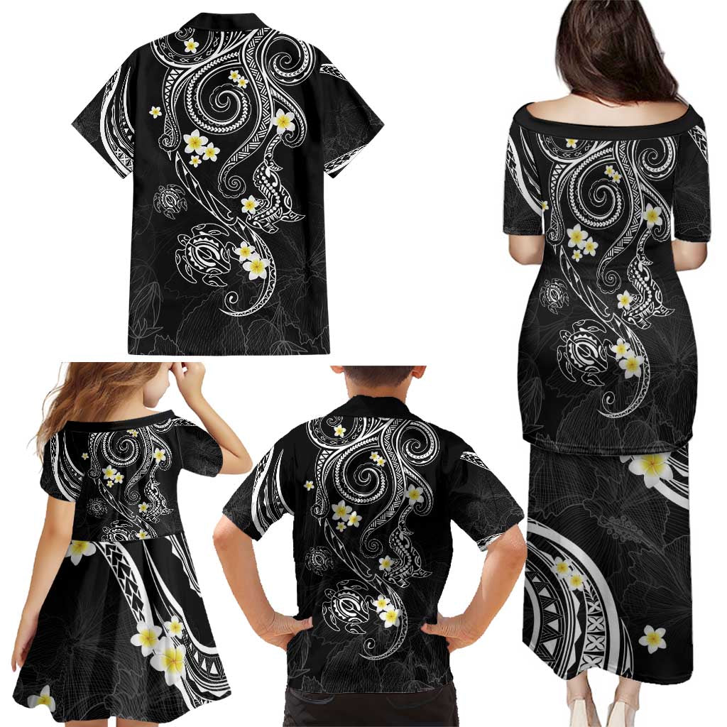 Polynesia Tribal Family Matching Puletasi and Hawaiian Shirt Tentacles Plumeria LT7 - Polynesian Pride
