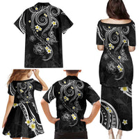 Polynesia Tribal Family Matching Puletasi and Hawaiian Shirt Tentacles Plumeria LT7 - Polynesian Pride