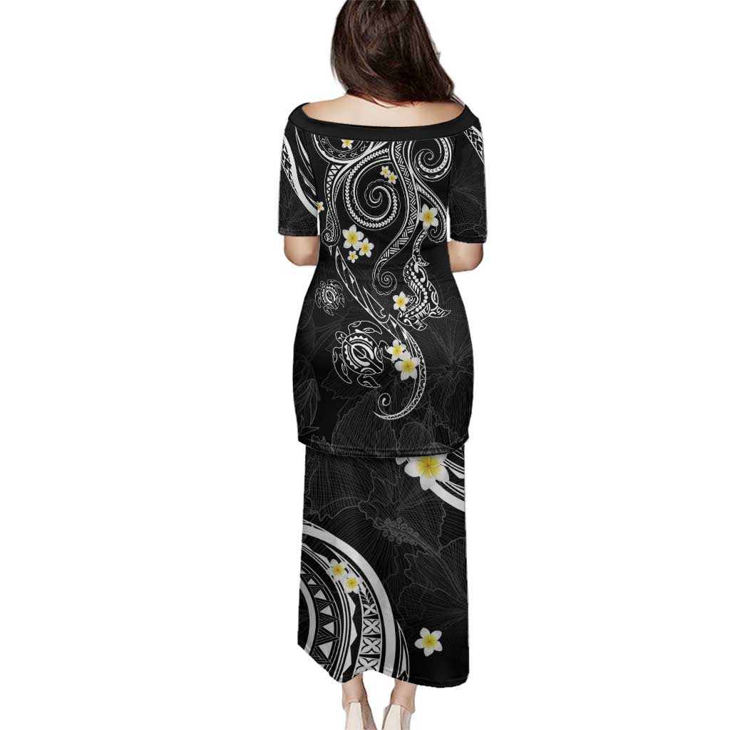 Polynesia Tribal Family Matching Puletasi and Hawaiian Shirt Tentacles Plumeria LT7 - Polynesian Pride