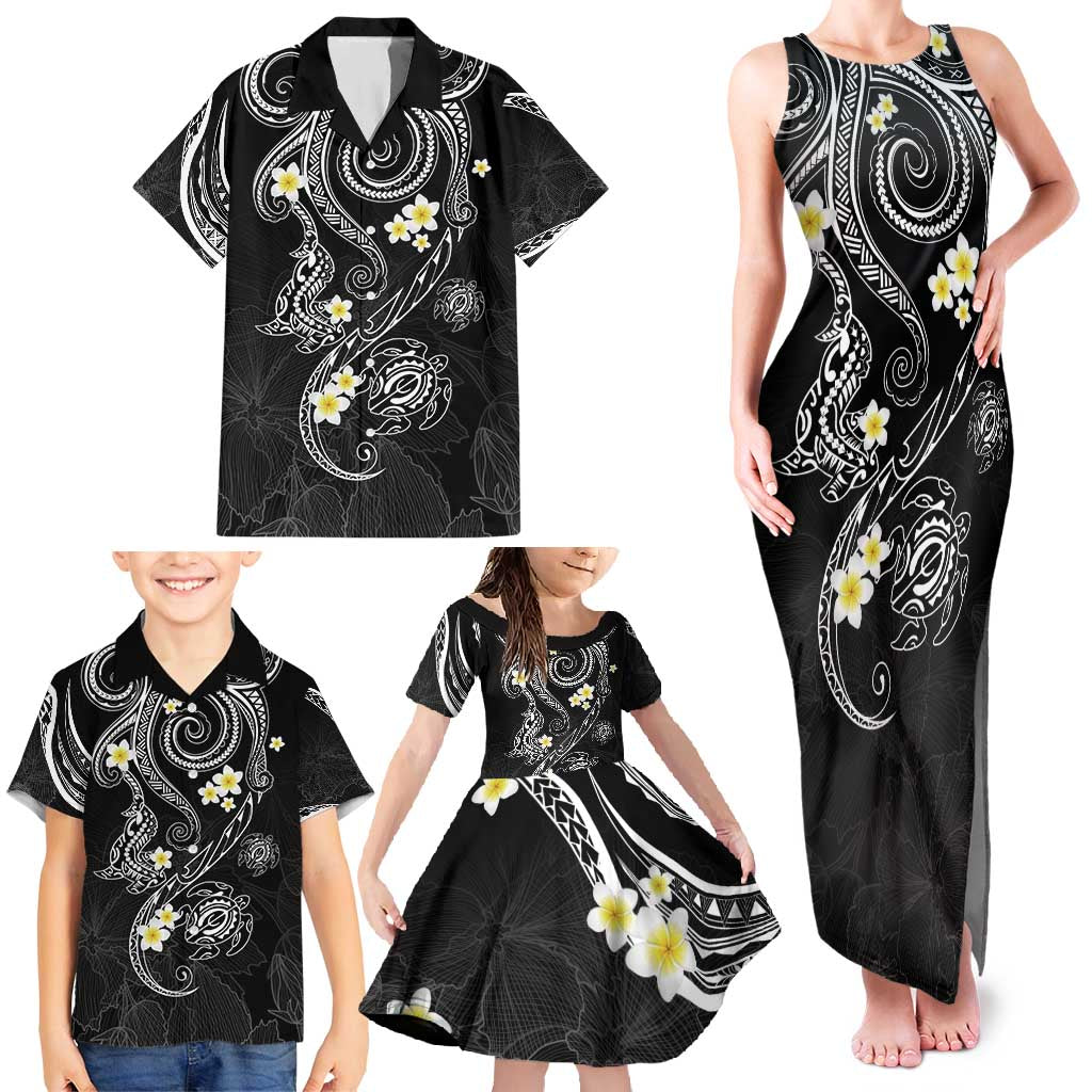 Polynesia Tribal Family Matching Tank Maxi Dress and Hawaiian Shirt Tentacles Plumeria LT7 - Polynesian Pride