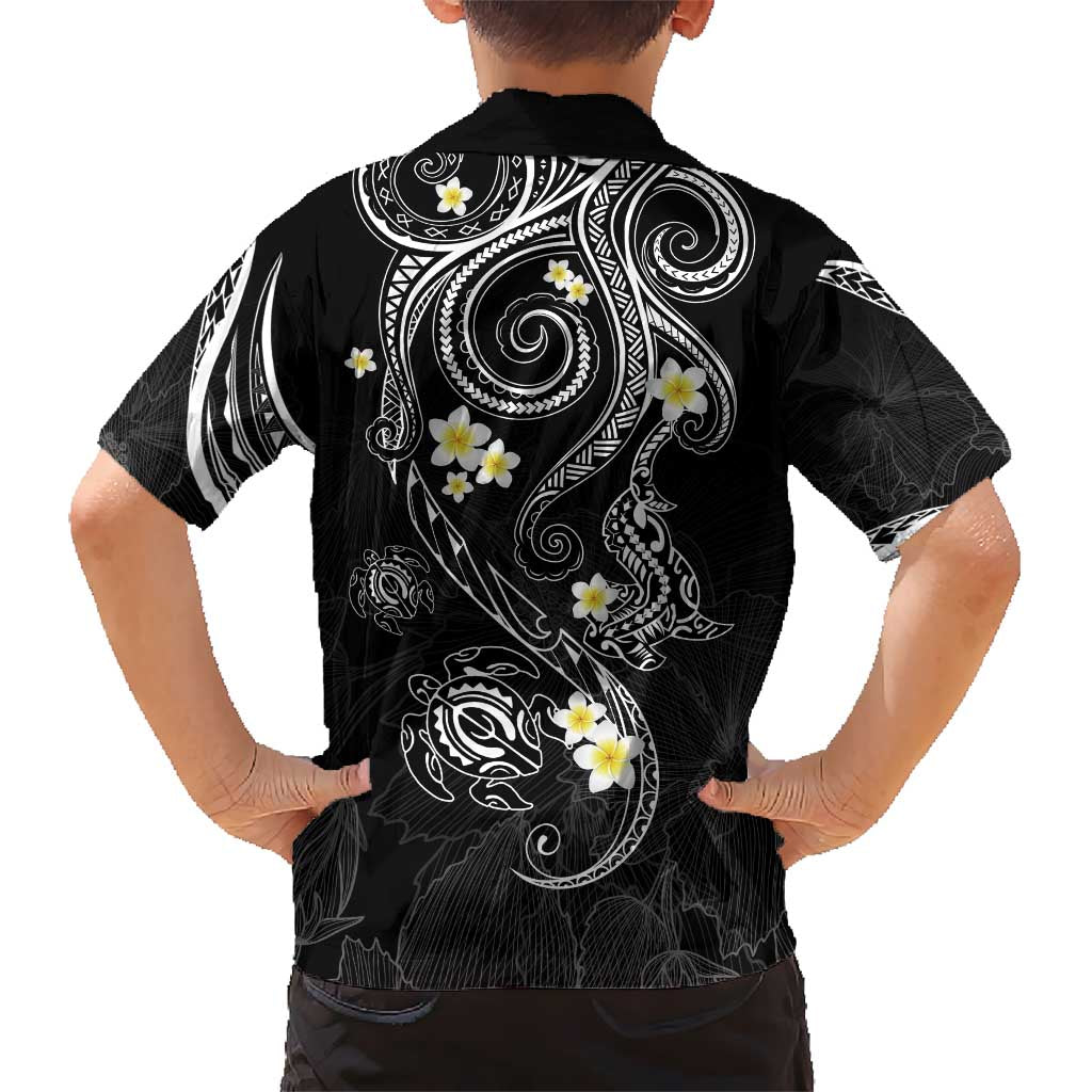 Polynesia Tribal Hawaiian Shirt Tentacles Plumeria