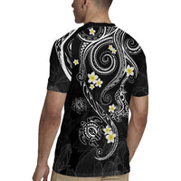 Polynesia Tribal Rugby Jersey Tentacles Plumeria