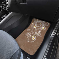 Polynesia Tribal Car Mats Mocha Plumeria Tentacles