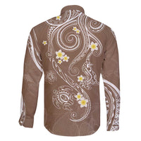 Polynesia Tribal Family Matching Puletasi and Hawaiian Shirt Mocha Plumeria Tentacles