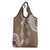 Polynesia Tribal Grocery Bag Mocha Plumeria Tentacles
