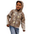 Polynesia Tribal Kid Hoodie Mocha Plumeria Tentacles