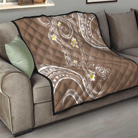 Polynesia Tribal Quilt Mocha Plumeria Tentacles LT7 - Polynesian Pride