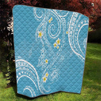 Polynesia Tribal Quilt Turquoise Plumeria Tentacles LT7 - Polynesian Pride