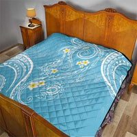 Polynesia Tribal Quilt Turquoise Plumeria Tentacles LT7 - Polynesian Pride