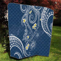Polynesia Tribal Quilt Deep Blue Plumeria Tentacles LT7 - Polynesian Pride