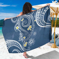 Polynesia Tribal Sarong Deep Blue Plumeria Tentacles