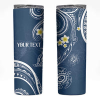 Polynesia Tribal Skinny Tumbler Deep Blue Plumeria Tentacles LT7 Blue - Polynesian Pride