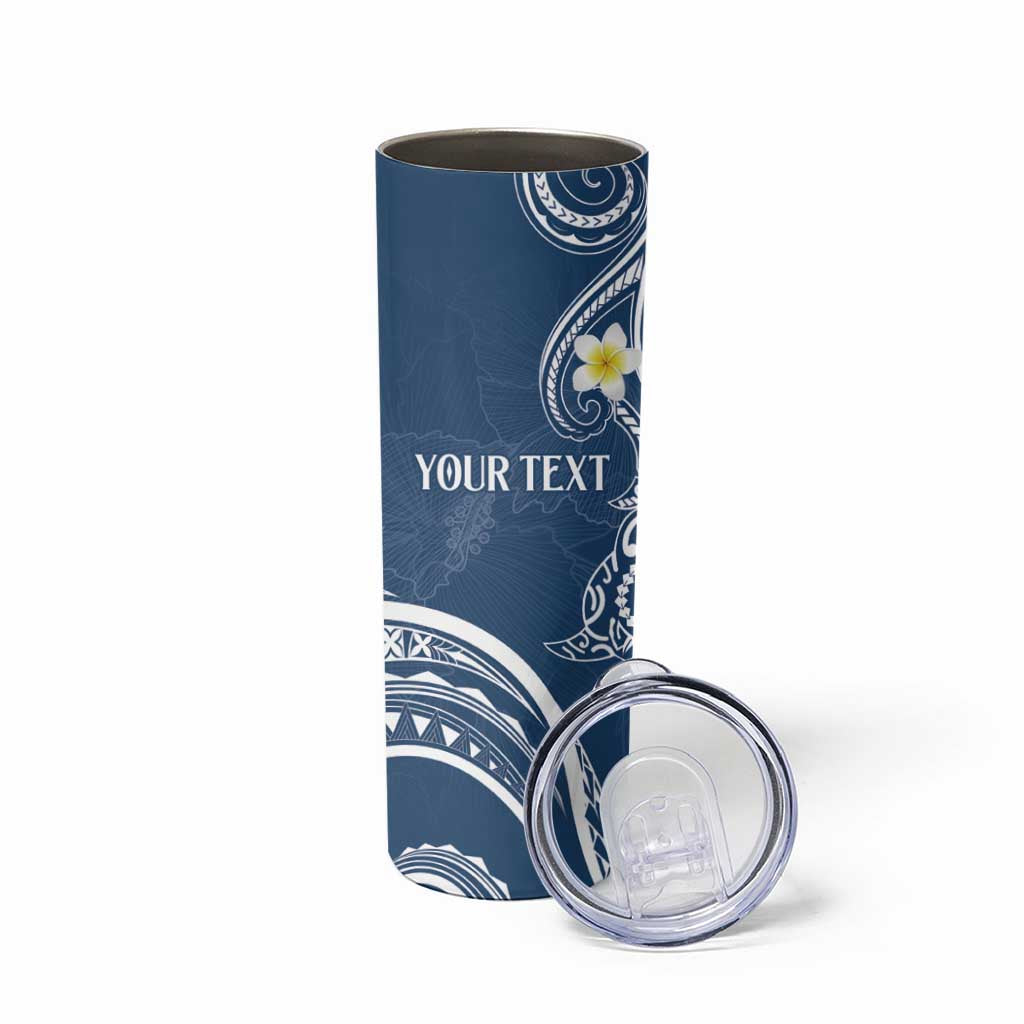 Polynesia Tribal Skinny Tumbler Deep Blue Plumeria Tentacles LT7 - Polynesian Pride