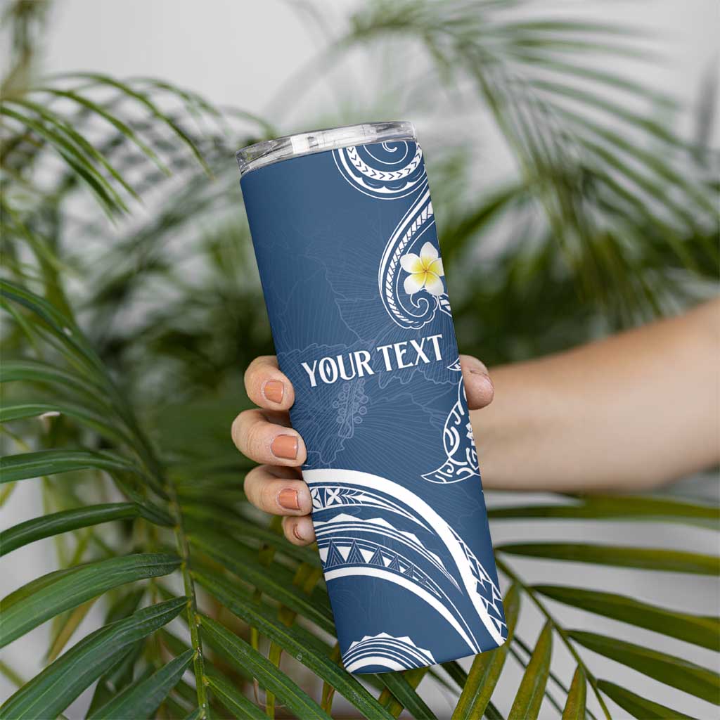 Polynesia Tribal Skinny Tumbler Deep Blue Plumeria Tentacles LT7 - Polynesian Pride