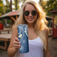 Polynesia Tribal Skinny Tumbler Deep Blue Plumeria Tentacles LT7 - Polynesian Pride