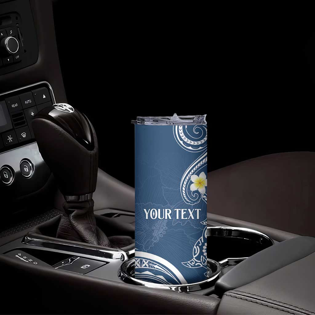 Polynesia Tribal Skinny Tumbler Deep Blue Plumeria Tentacles LT7 - Polynesian Pride