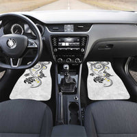 Polynesia Tribal Car Mats White Plumeria Tentacles