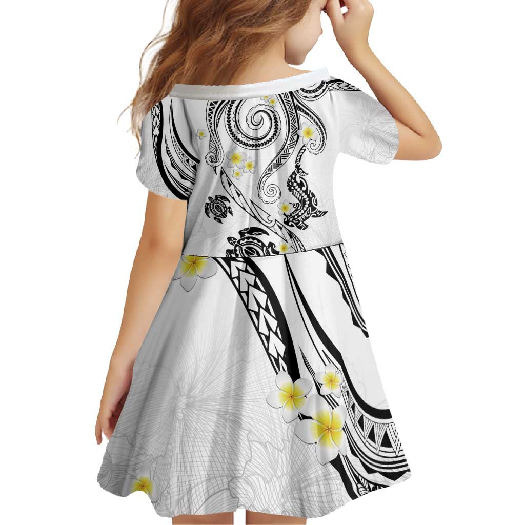 Polynesia Tribal Family Matching Off Shoulder Maxi Dress and Hawaiian Shirt White Plumeria Tentacles LT7 - Polynesian Pride