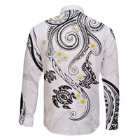 Polynesia Tribal Family Matching Summer Maxi Dress and Hawaiian Shirt White Plumeria Tentacles LT7 - Polynesian Pride