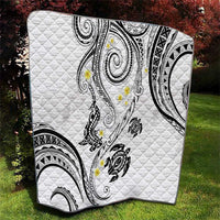 Polynesia Tribal Quilt White Plumeria Tentacles LT7 - Polynesian Pride
