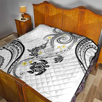 Polynesia Tribal Quilt White Plumeria Tentacles LT7 - Polynesian Pride