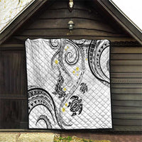 Polynesia Tribal Quilt White Plumeria Tentacles LT7 - Polynesian Pride