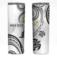 Polynesia Tribal Skinny Tumbler White Plumeria Tentacles LT7 White - Polynesian Pride