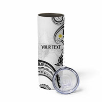 Polynesia Tribal Skinny Tumbler White Plumeria Tentacles LT7 - Polynesian Pride