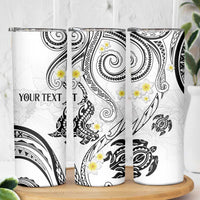 Polynesia Tribal Skinny Tumbler White Plumeria Tentacles LT7 - Polynesian Pride