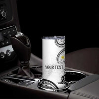 Polynesia Tribal Skinny Tumbler White Plumeria Tentacles LT7 - Polynesian Pride