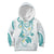 Polynesia Tribal Kid Hoodie Teal Plumeria Tentacles