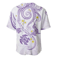 Polynesia Tribal Baseball Jersey Lilac Plumeria Tentacles LT7 - Polynesian Pride