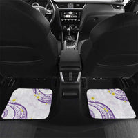 Polynesia Tribal Car Mats Lilac Plumeria Tentacles