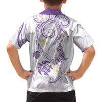 Polynesia Tribal Family Matching Puletasi and Hawaiian Shirt Lilac Plumeria Tentacles LT7 - Polynesian Pride