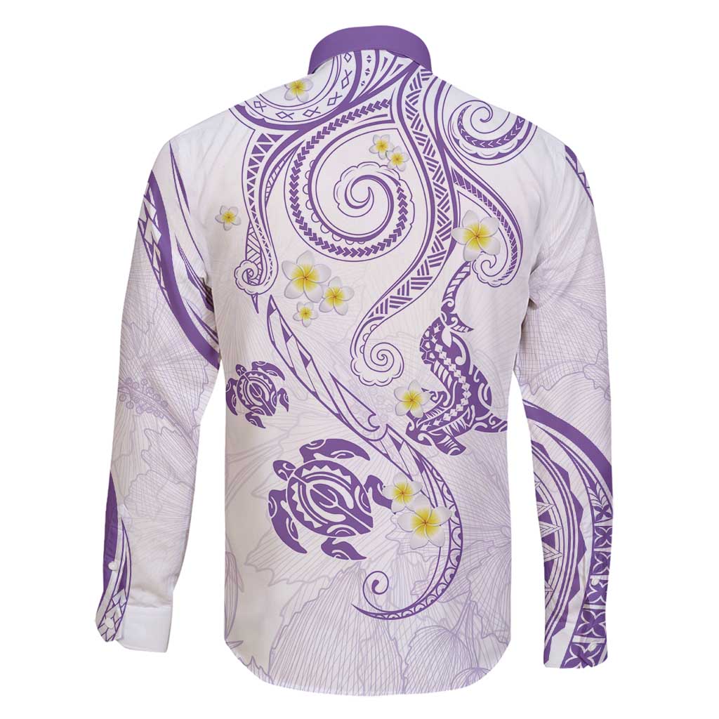 Polynesia Tribal Family Matching Summer Maxi Dress and Hawaiian Shirt Lilac Plumeria Tentacles LT7 - Polynesian Pride