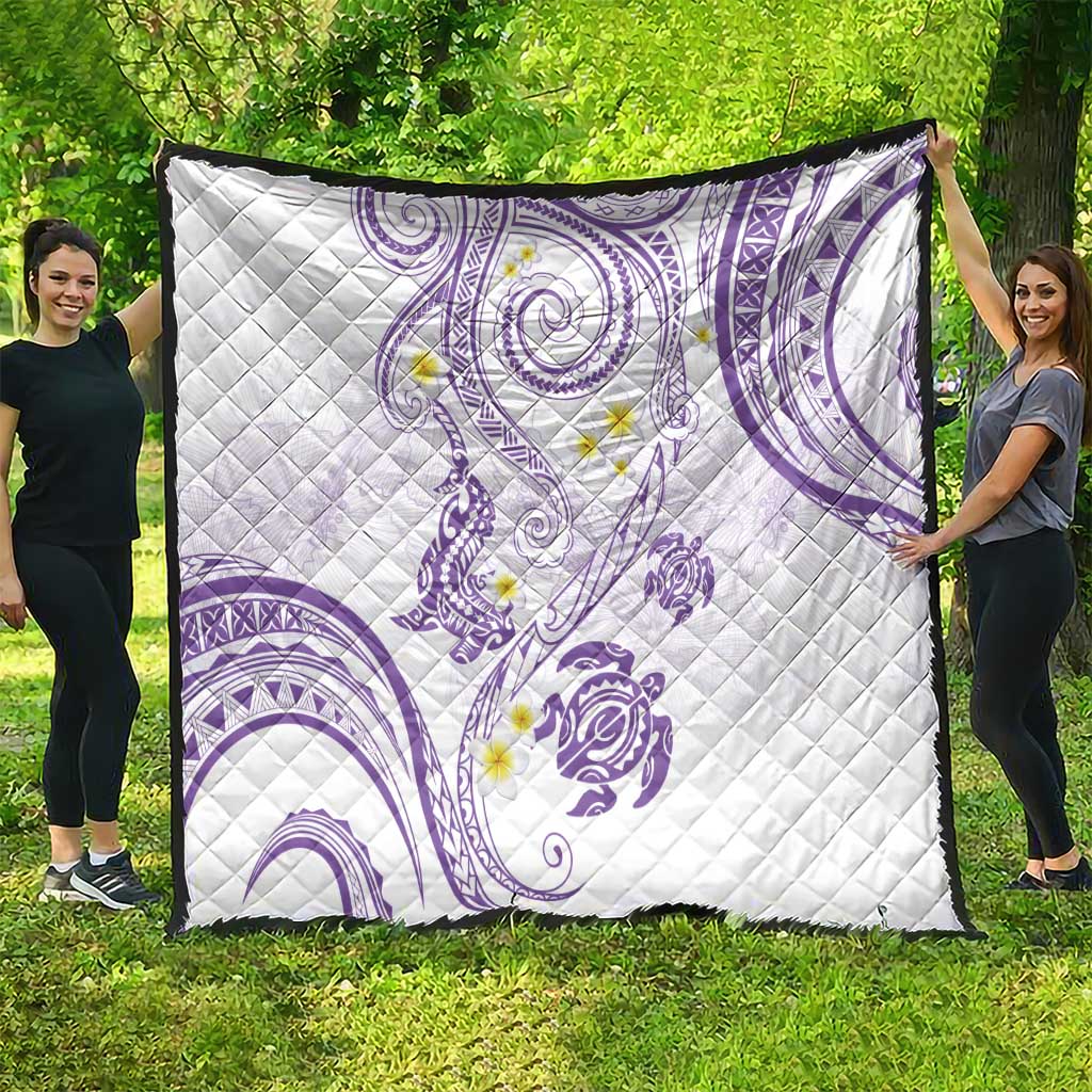 Polynesia Tribal Quilt Lilac Plumeria Tentacles LT7 - Polynesian Pride