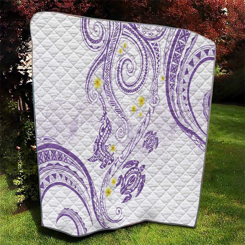 Polynesia Tribal Quilt Lilac Plumeria Tentacles LT7 - Polynesian Pride
