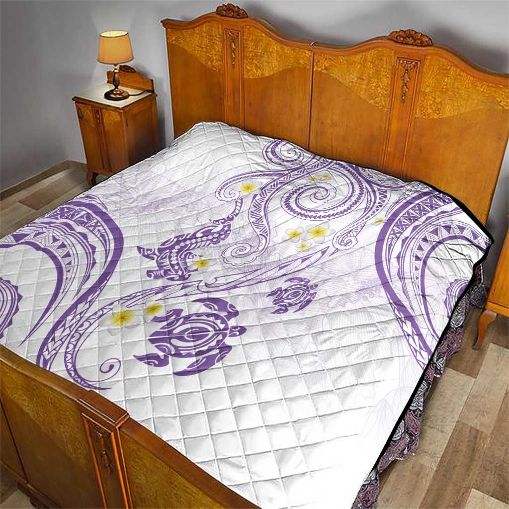 Polynesia Tribal Quilt Lilac Plumeria Tentacles LT7 - Polynesian Pride