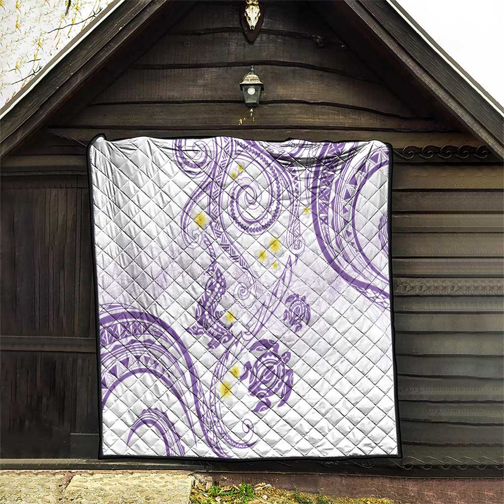 Polynesia Tribal Quilt Lilac Plumeria Tentacles LT7 - Polynesian Pride