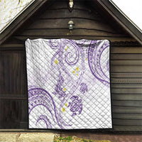 Polynesia Tribal Quilt Lilac Plumeria Tentacles LT7 - Polynesian Pride