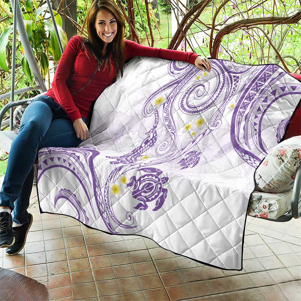 Polynesia Tribal Quilt Lilac Plumeria Tentacles LT7 - Polynesian Pride