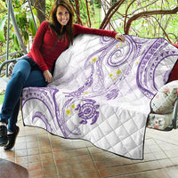 Polynesia Tribal Quilt Lilac Plumeria Tentacles LT7 - Polynesian Pride