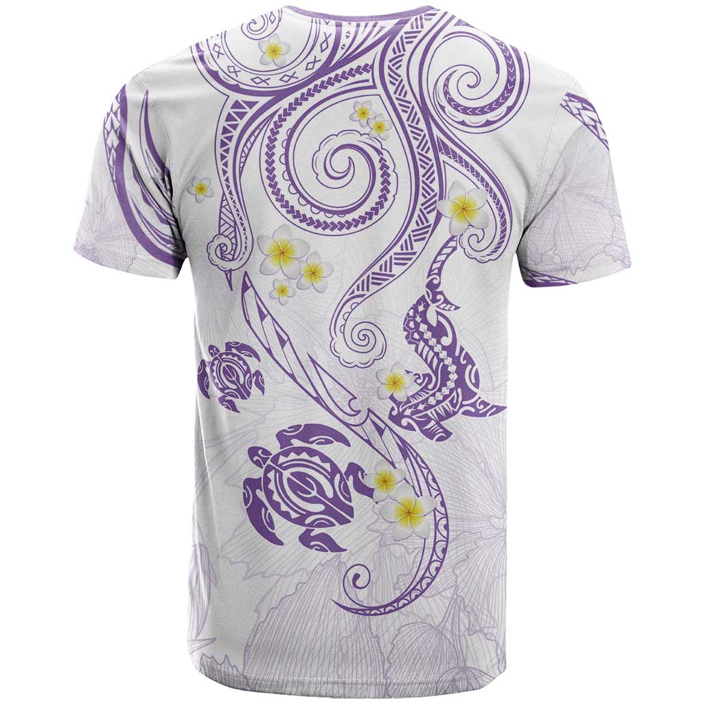 Polynesia Tribal T Shirt Lilac Plumeria Tentacles LT7 - Polynesian Pride