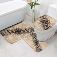 Bula Fiji Plumeria Tagimoucia Salusalu Beige Bathroom Set Kaiviti Masi LT7 - Polynesian Pride