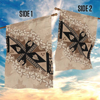 Bula Fiji Plumeria Tagimoucia Salusalu Beige Garden Flag Kaiviti Masi LT7 - Polynesian Pride