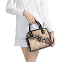 Bula Fiji Plumeria Tagimoucia Salusalu Beige Shoulder Handbag Kaiviti Masi LT7 - Polynesian Pride