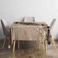 Bula Fiji Plumeria Tagimoucia Salusalu Beige Tablecloth Kaiviti Masi LT7 - Polynesian Pride