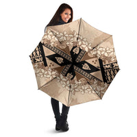 Bula Fiji Plumeria Tagimoucia Salusalu Beige Umbrella Kaiviti Masi LT7 - Polynesian Pride