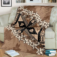 Bula Fiji Plumeria Tagimoucia Salusalu Mocha Blanket Kaiviti Masi LT7 - Polynesian Pride